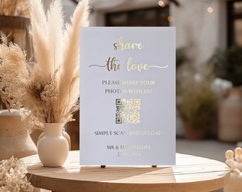 Foil Wedding Sign Bundle: Photo Guest Book, Gold or Rose Gold