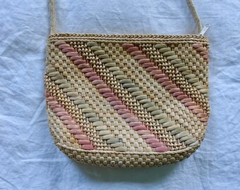 Vintage Striped Sisal Purse