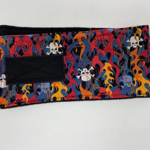 Male Dog Diaper, Adjustable Fleece Belly Band - Waterproof Core, Hook and Loop Closure, Washable Reusable
