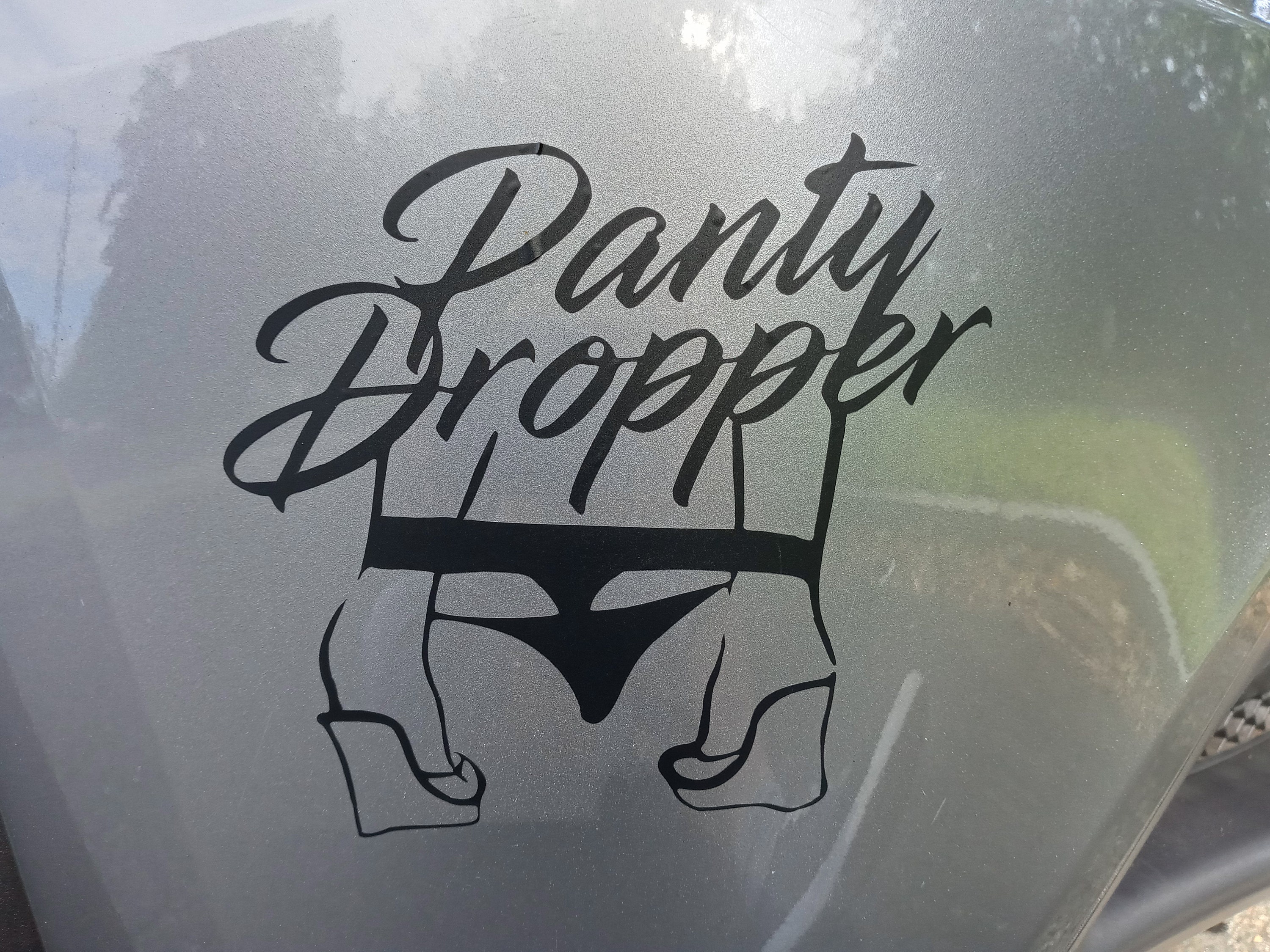 13cmx9.1cm Car Styling PANTY DROPPER Car Sticker Decal Vinyl Drift