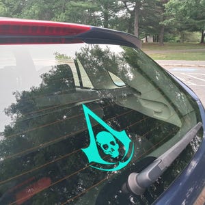 Creed Black Flag Skull Vinyl Decal Sticker, Gaming Symbol, Multiple Colors bild 6