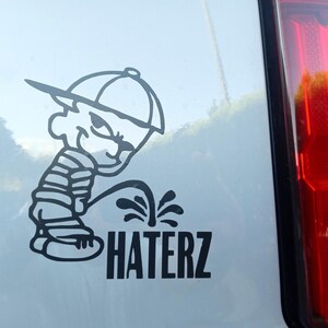 JDM Decal, P on Haterz Decal, No Haterz Bumer Sticker, Car Decal, Funny Bumper Sticker, Cool Bumper Sticker, Haterz Sticker, Car Sticker,