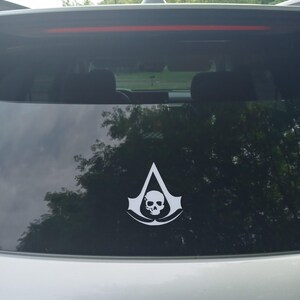 Creed Black Flag Skull Vinyl Decal Sticker, Gaming Symbol, Multiple Colors bild 2