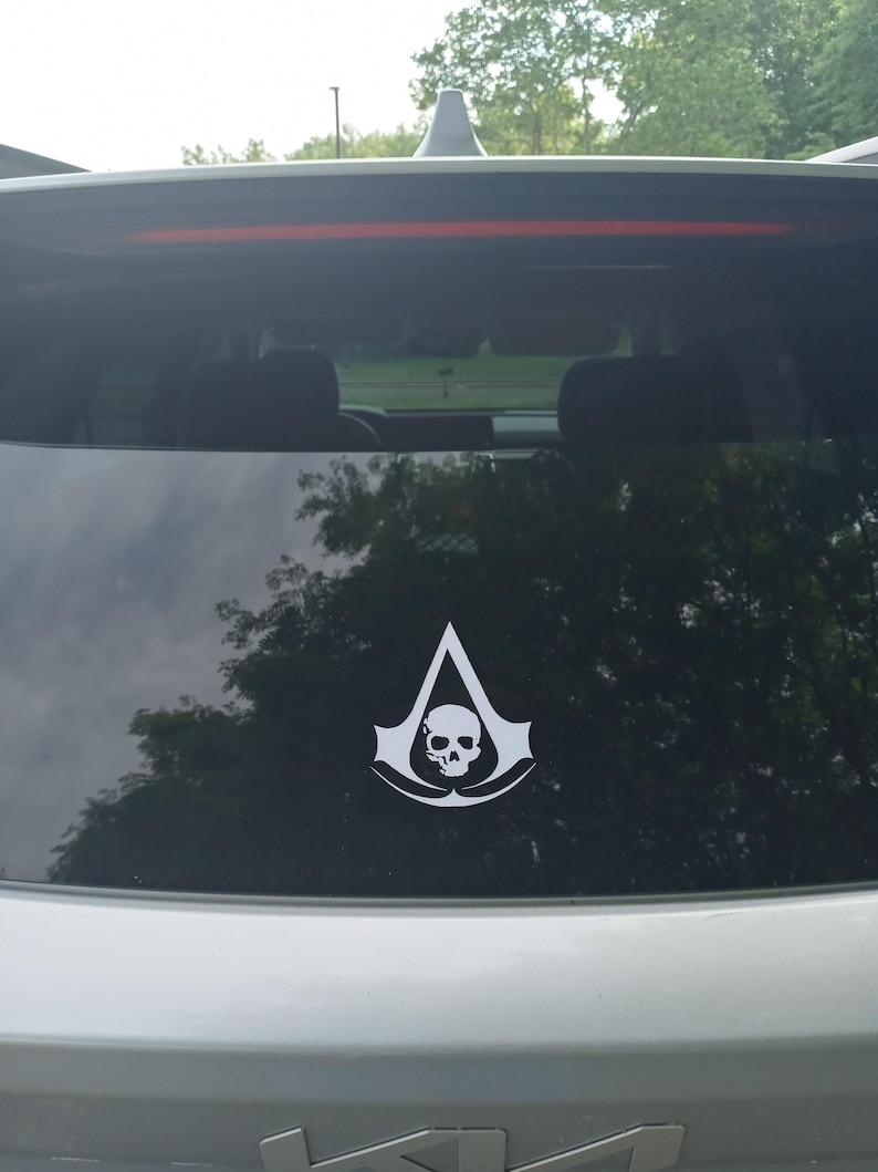 Creed Black Flag Skull Vinyl Decal Sticker, Gaming Symbol, Multiple Colors bild 2