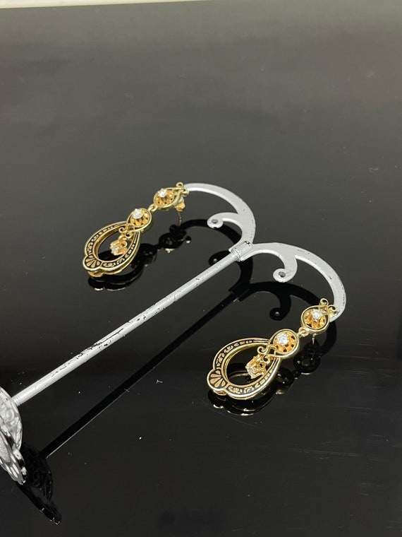 Exquisite Victorian Revival 14k Gold Diamond & En… - image 3