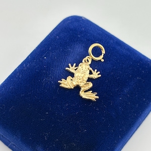 14k Yellow Gold Frog Charm/Pendant