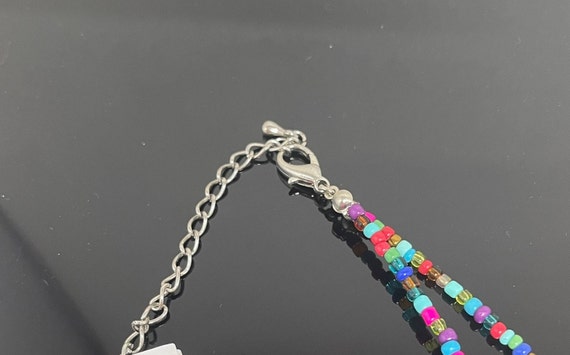 Cute Multi Color Double Lined Necklace - image 4