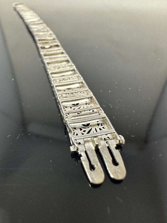 ART DECO Sapphire & Diamond Bracelet - image 2