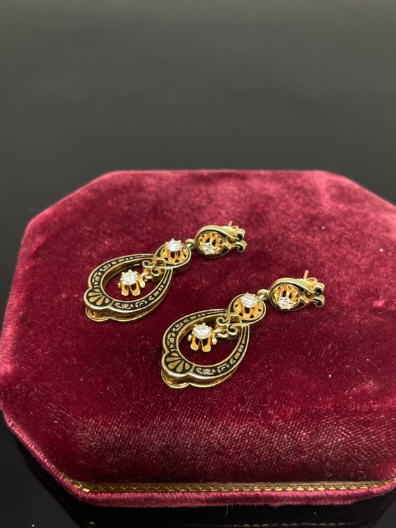 Exquisite Victorian Revival 14k Gold Diamond & En… - image 1
