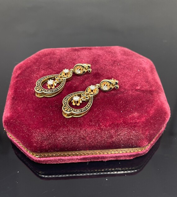 Exquisite Victorian Revival 14k Gold Diamond & En… - image 5