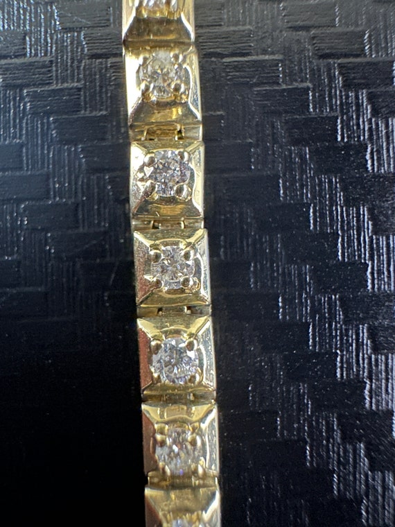 Cute Yellow Gold & Diamonds Bracelet - image 1
