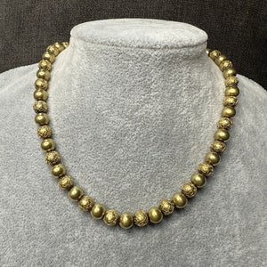 Antique Victorian 14k Yellow Gold Bead Necklace