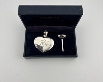 Vintage Tiffany Perfume Bottle Sterling Silver With Original Box