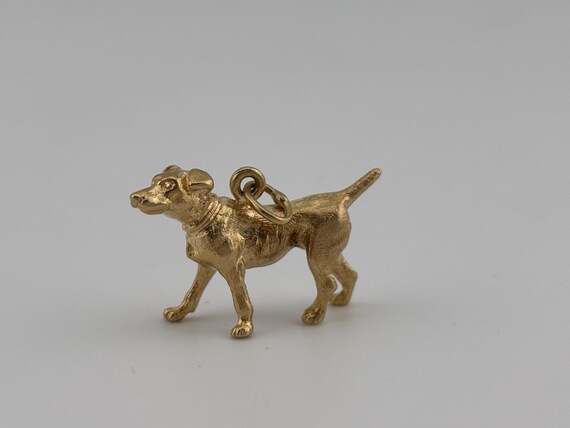 Cute 14k Yellow Gold Dog Charm/Pendant