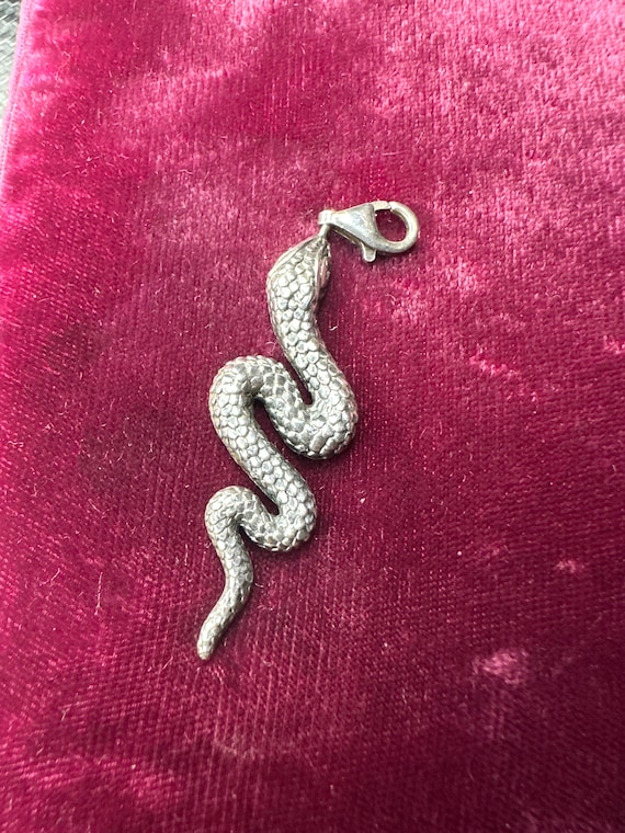 Designer Snake Pendant/Charm Sterling Silver Thoma