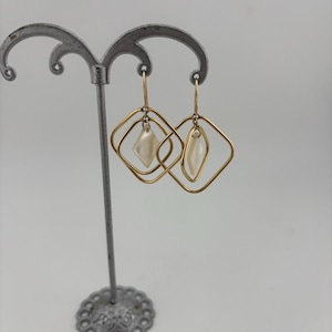 14k Yellow Gold Earrings/Mother Of Pearls