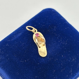14k Yellow Gold Flip Flop Sandal Charm/Pendant