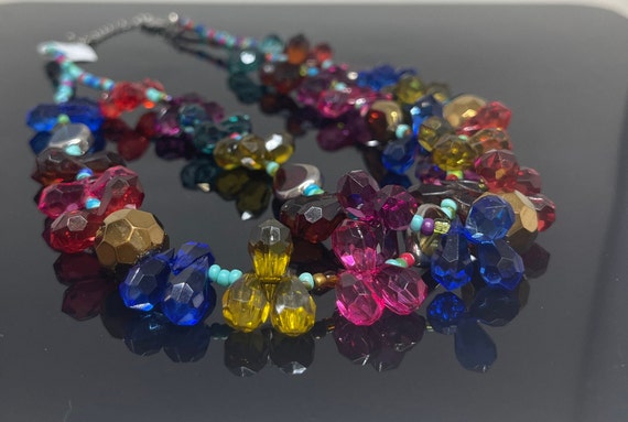 Cute Multi Color Double Lined Necklace - image 6