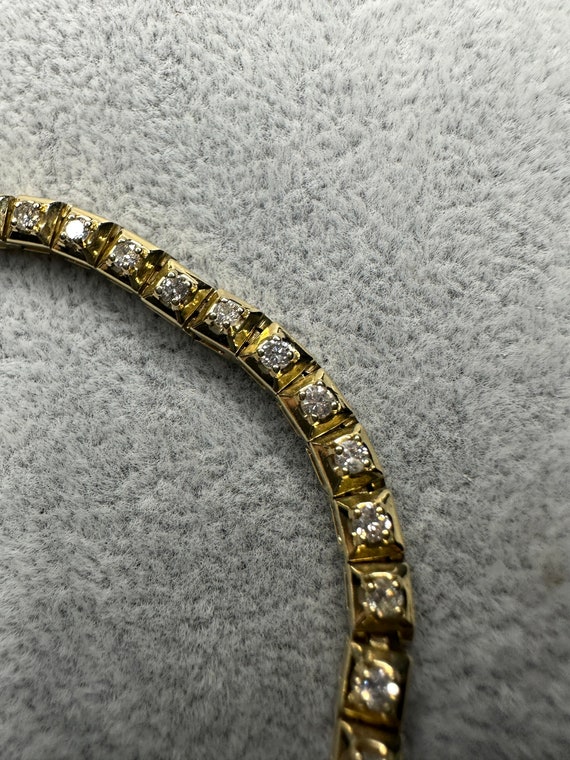Cute Yellow Gold & Diamonds Bracelet - image 4