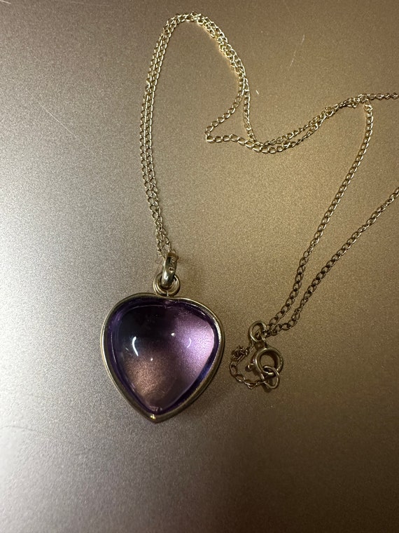 Amethyst 14k Heart Pendant/Necklace