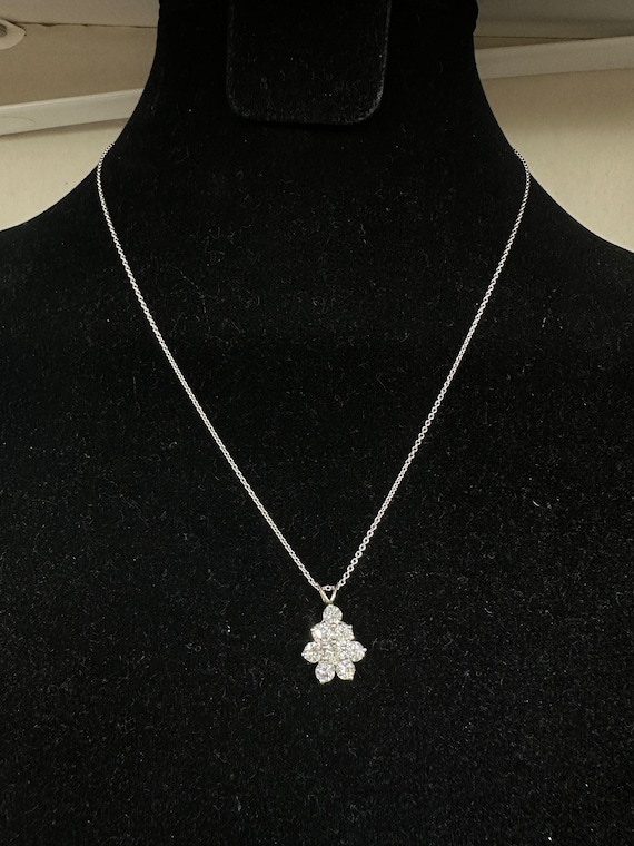 Stunning Diamond Necklace/Pendant 14k Gold