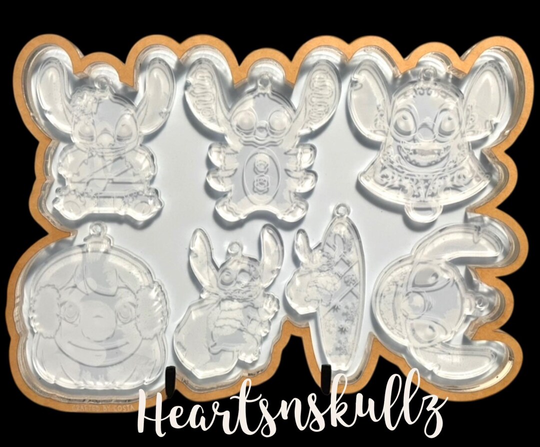 Silicone Blue Alien Pallete Mold - Large Blue Alien Ornament Mold ...