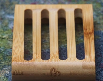 Eco-Friendly Bamboo Soap Dish