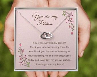 You are my person Necklace | Best Friend Gift | Sister Gift | Co-worker Gift | Personalized Necklace | Custom Jewelry Gift