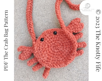 The Crab Bag Pattern - Crossbody - Purse - Crochet - Ocean - Sebastian