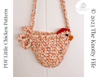 Little Chicken Bag Pattern - Crossbody - Purse - Crochet - Toddler - Gift