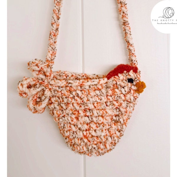 Little Chicken Bag Pattern - Crossbody - Purse - Crochet - Toddler - Gift