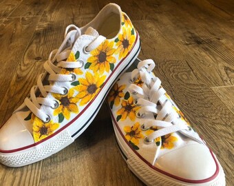 sunflower converse baby shoes