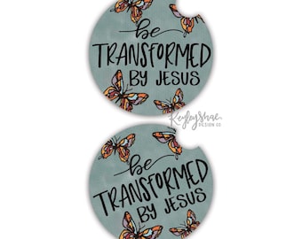 Car Coasters - Be Transformed - Butterfly - Blue