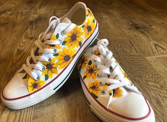 sunflower converse shoes