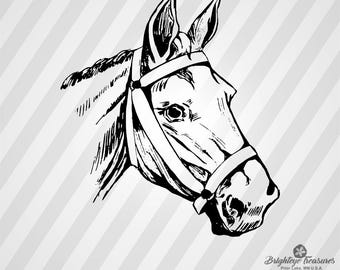 Horse head print | Etsy