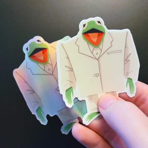 Kermit the Frog/David Byrne/Talking Heads "Once in a Lifetime" | 3" Holographic Vinyl Sticker