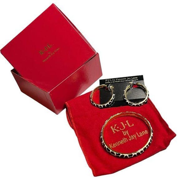 Vintage KJL Kenneth Jay Lane Black and White Gira… - image 1