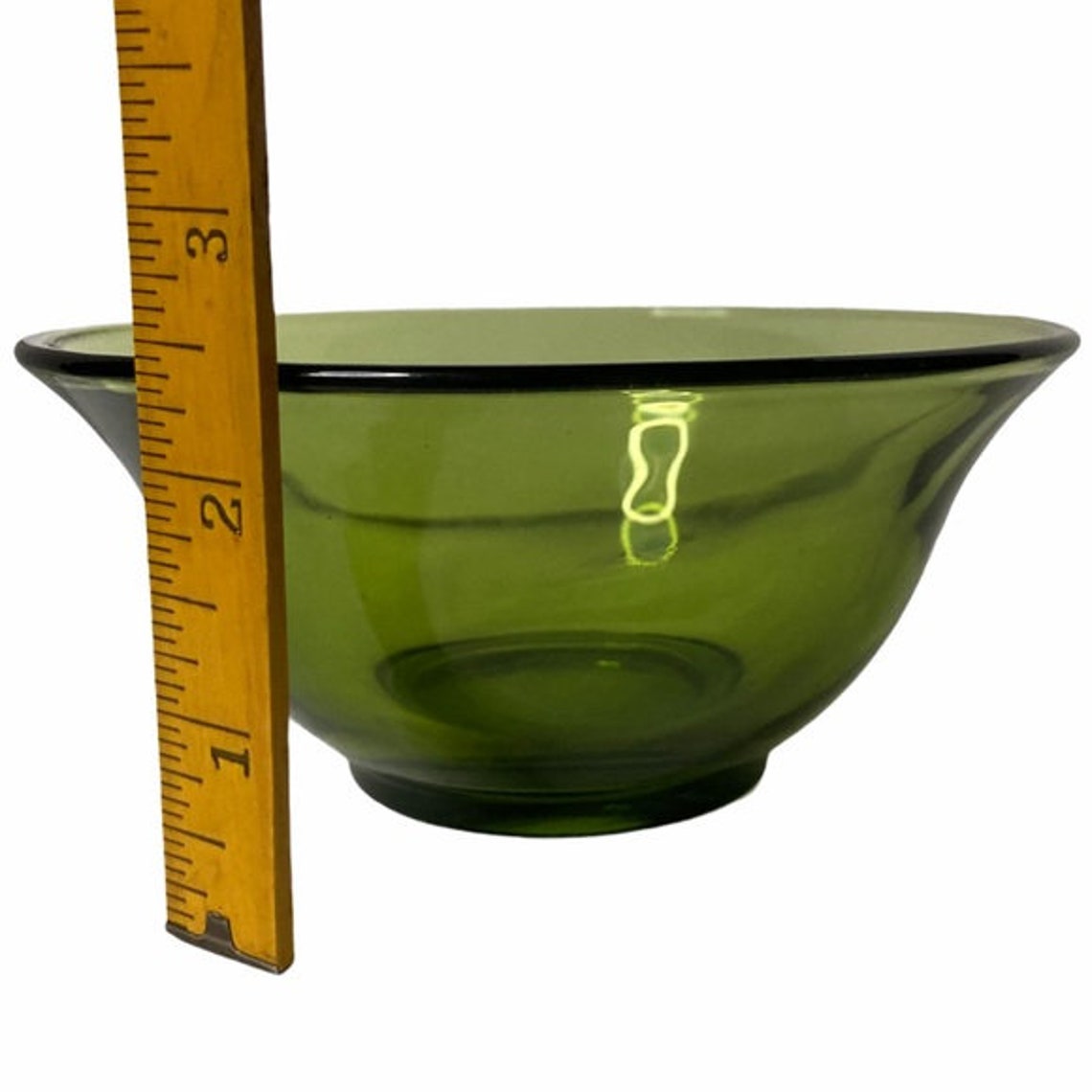 VTG Avocado Green Glass 5.5 Salad Bowls 6 Etsy