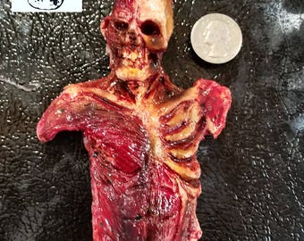 Skinned torso gore bloody resin large refrigerator magnet