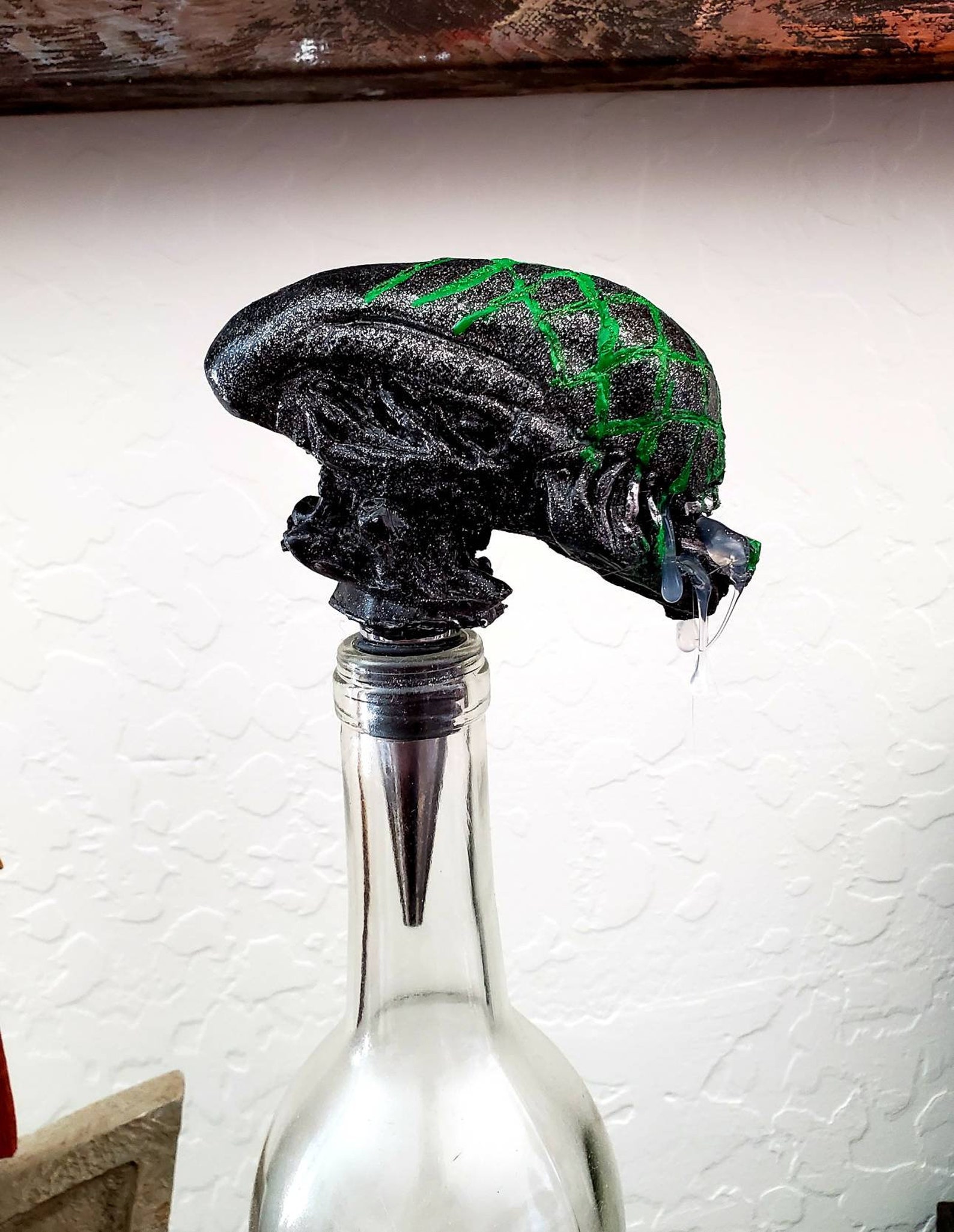 Alien versus predator movie inspired resin bottle stopper Etsy