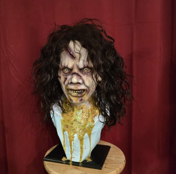 Demon Possessed Girl Ready for Exorcism Full Size Bust With Stand