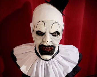 Killer terrifying black and white full size xl halloween collectible bust