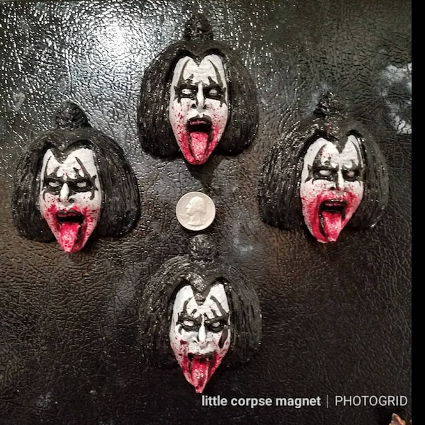 The demon kiss inspired gene Simmons refrigerator   magnet