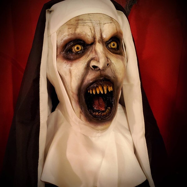 The nun valak horror movie inspired life size prop bust