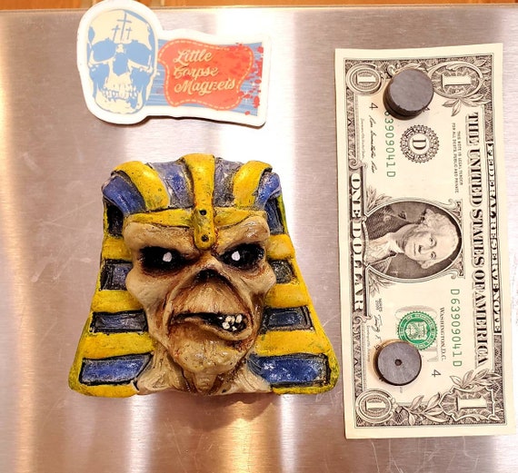 Iron Maiden Power Slave Album Pharaoh Eddie Inspired Xl Magnet - Etsy