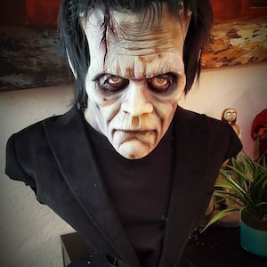 Frankenstein monster universal monster inspired xl bust halloween collectible life size prop
