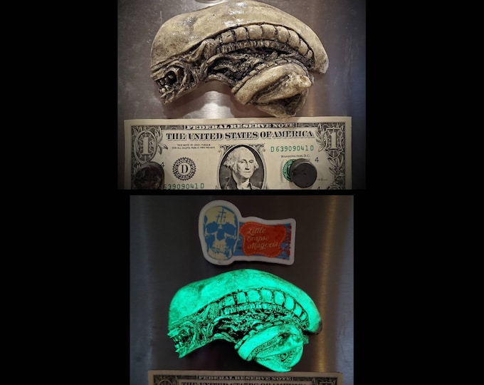 Glow in the Dark Alien and Aliens Movie Xenomorph Inspired Xl ...