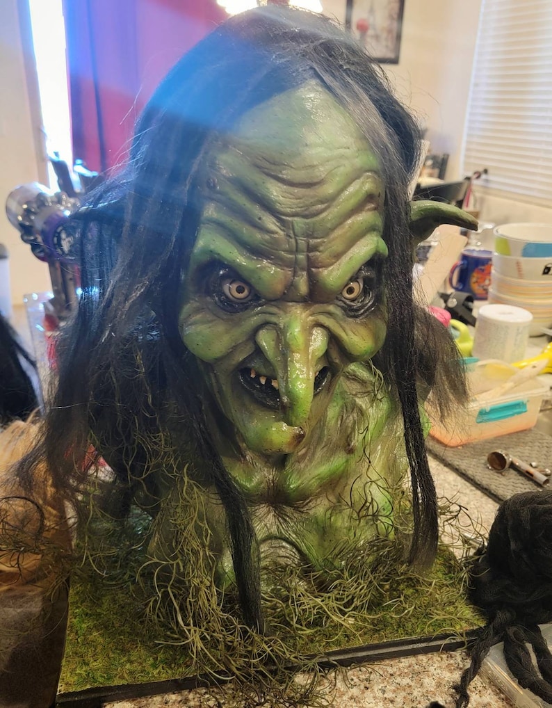 Swamp witch muckelbones legend inspired full size horror bust image 5