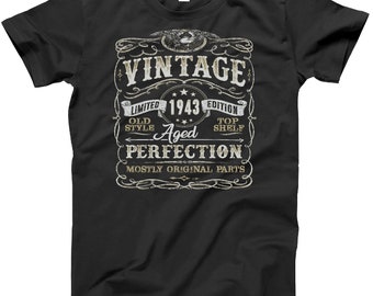 75th Birthday Gift Shirt | Vintage 1943 | Funny | 75 Years Old | Born in 1943 | Gift For Him | Christmas or Birthday Gift | 75th