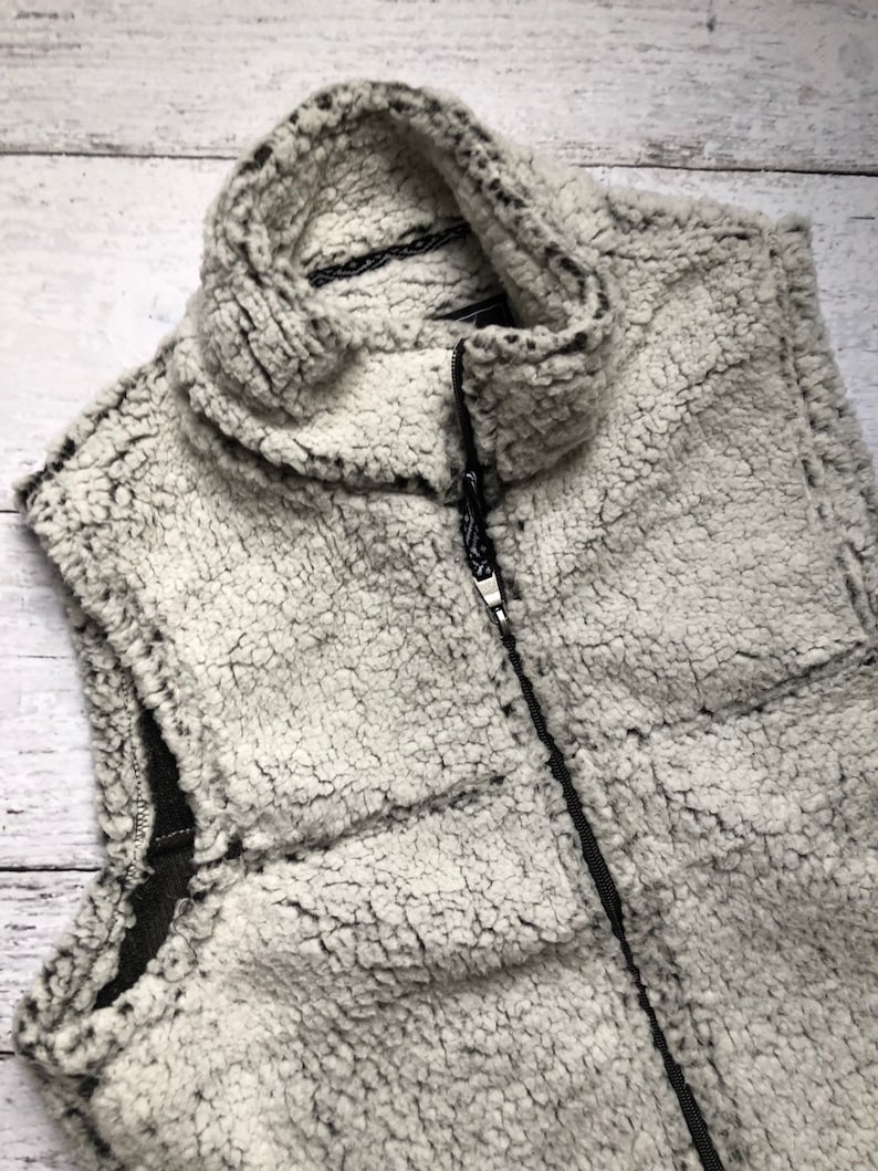 Sherpa Vest / Sherpa / Custom Leather Patch / Faux Leather Etsy